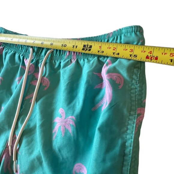 PacSun teal swim trunks palm trees Size Small - Picture 15 of 16